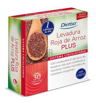 Levadura Roja De Arroz Plus 3% 30 Cap.
