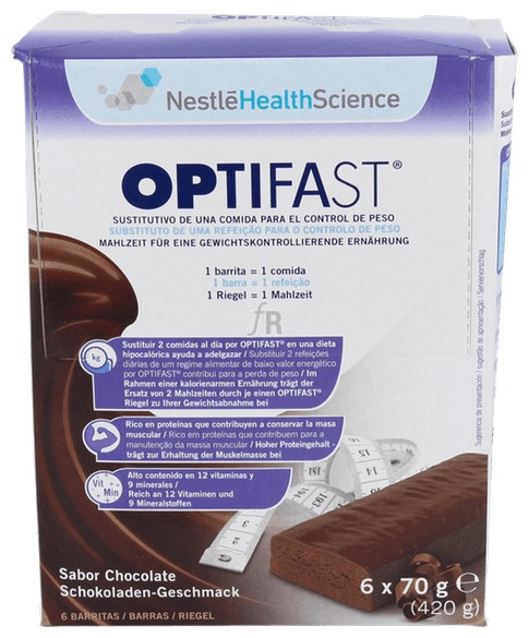 Optifast Barritas Chocolate 6 Und.