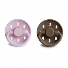 Frigg Pack 2 Chupetes Block Latex Soft Lilac | Portobello Moon Phase T.0+