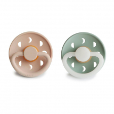 Frigg Pack 2 Chupetes Block Latex Croissant | Sage Moon Phase T.0+