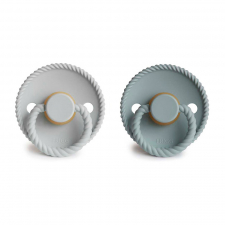 Frigg Pack 2 Chupetes Block Latex Silver Gray | French Gray Rope T.0+