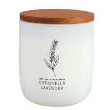 Cerabella Vela Vaso Blanco Citvasv Citronela-Lavanda 7X9 Cm