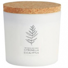 Cerabella Vela Tarro Blanco Citcore Citronela-Eucalip 10X10 Cm