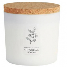 Cerabella Vela Tarro Blanco Citcorl Citronela-Limon 10X10 Cm