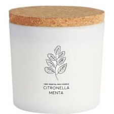 Cerabella Vela Tarro Blanco Citcorm Citronela-Menta 10X10  Cm