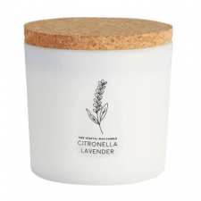Cerabella Vela Tarro Blanco Citcorv Citronela-Lavanda 10X10 Cm