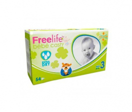 Bebe Cash Freelife Pañales Talla 3 54 Unid - Farmacia Ribera