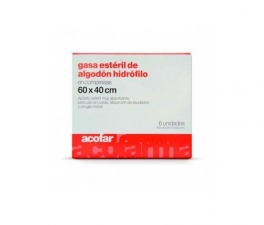 Gasa Esteril Algodon Hidrofilocompresas Acofar 60 X40 6 U - Farmacia Ribera