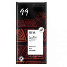 Vivani Chocolate Negro 99% Panama Azucar Coco 80 G  Vegan