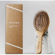 Banbu Cepillo De Bambu Y Caucho Natural Redondo.