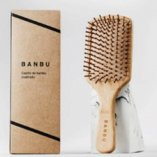 Banbu Cepillo De Bambu Y Caucho Natural Cuadrado.