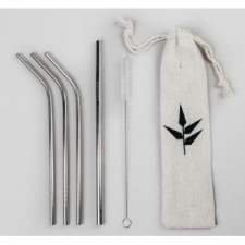 Banbu Set Pajitas Acero Inoxidable+Limpiador 4Uds.