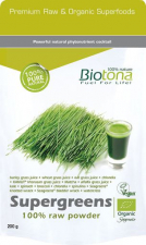Biotona Supergreens Raw 200 Gr.Bio