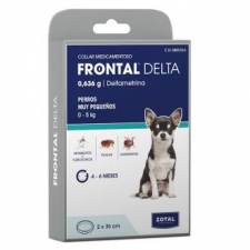 Frontal Delta Collar Duo 2 X 35 Cm Antiparasitario Perros Vet