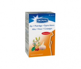 Bional Ajo+Muérdago+Espino Blanco+Vitamina E 80 Cápsulas - Farmacia Ribera