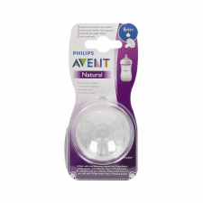 Tetina Avent Natural B/Ancha Sili Redon Liq Espeso +6 M 2 Un Corte Y