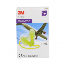 Tapon Oido 3M Tri Flange Silicona Cordon Avion 2 Un