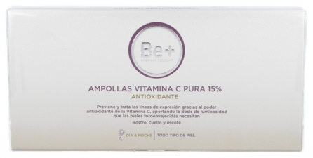 Be+ Ampollas Vitamina C Pura 15% Antioxidante 10 Amp X 2 Ml - Cinfa