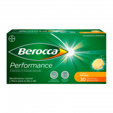 Berocca Performance Naranja Vitaminas Rendimiento 30 Comprimidos Efervescentes