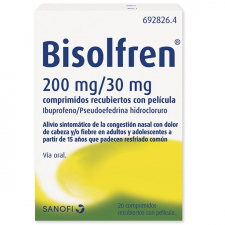 Bisolfren® 200 mg30mg comprimidos recubiertos con película anticatarral - Sanofy