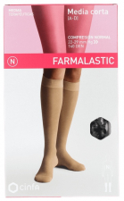 Farmalastic Media Corta (A-D) Compresión Normal Talla Grande Negro - Farmacia Ribera