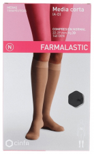 Farmalastic Media Corta (A-D) Compresión Normal Talla Reina Plus Negro - Farmacia Ribera