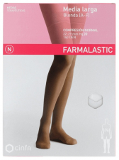 Farmalastic Media Larga Blonda (A-F) Compresión Normal T. Grande Blan - Farmacia Ribera