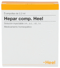 Heel Hepar compositum 5 ampollas 2,2 Ml.