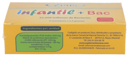 Infantil+Bac (Defensa Infantil) 8 Sobres Zeus