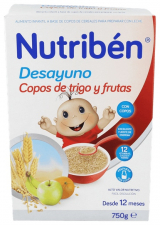 Nutriben Desayuno Copos De Trigo Con Frutas 750 - Alter Fcia
