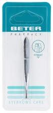 Pinza Depilar Beter Cromada Punta Recta 7.2 Cm - Varios