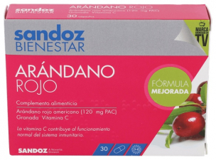 Sandoz Bienestar Arandano Rojo Cranberry 30 Caps