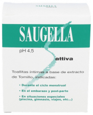 Saugella Attiva Toallitas Limpiadoras 10 U