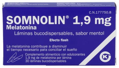 Somnolin Melatonina + Menta 1.9 Mg 30 Laminas Buco