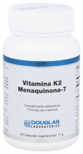 Vitamina K2 (Menaquinona-7) 90 mcg 60 Cápsulas Vegetarianas Douglas